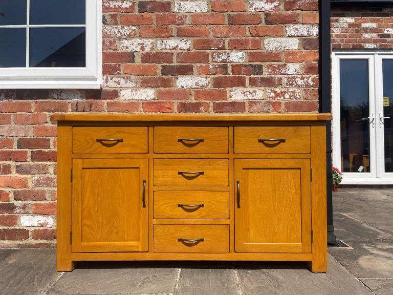 Rustic Solid Oak Sideboard - Good Condition 
