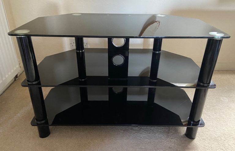 Black Glass TV Stand for TV’s up to 32 inch  