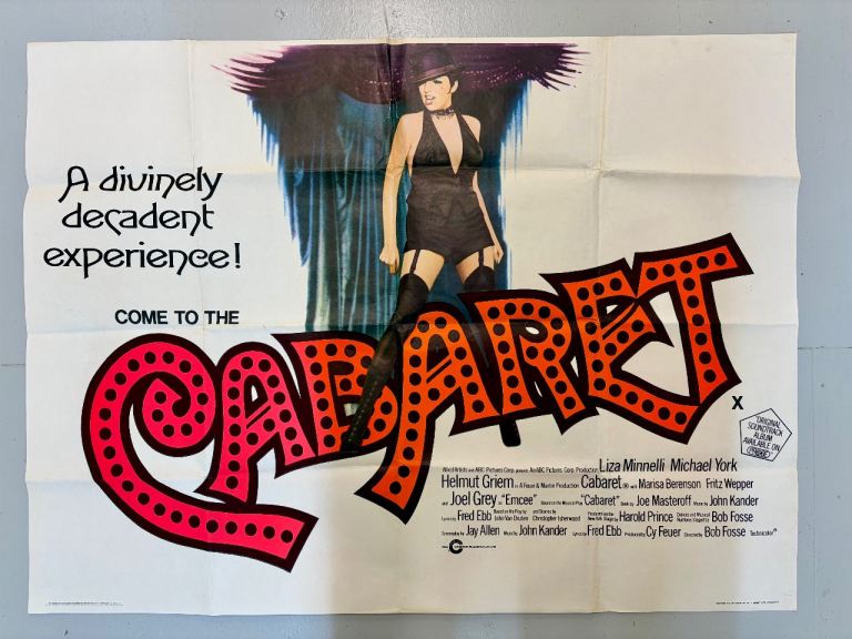 Original 1972 CABARET UK Quad Movie Poster – Liza Minnelli – Rare