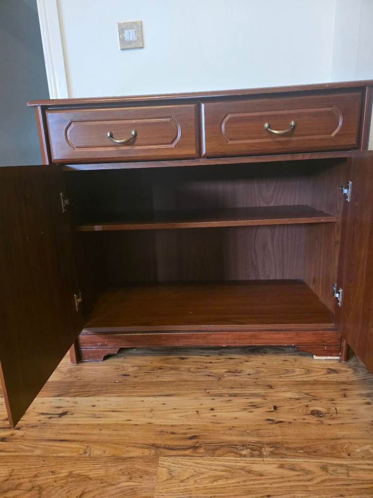 Wooden Storage Cabinet with Drawers and Shelves – Good Condition