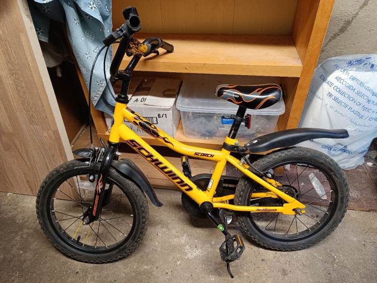 16" yellow bicycle for kids up to 5 year olds