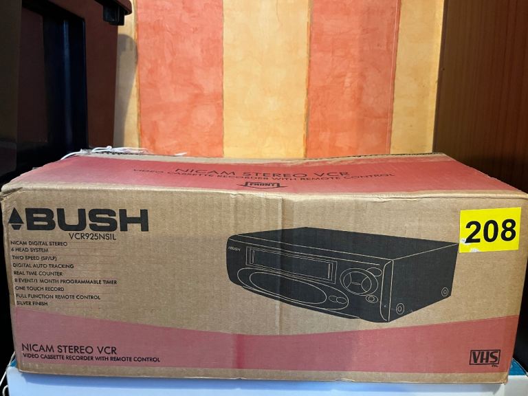 Bush NICAM Stereo VCR VCR925NSL - Silver Finish, New in Box
