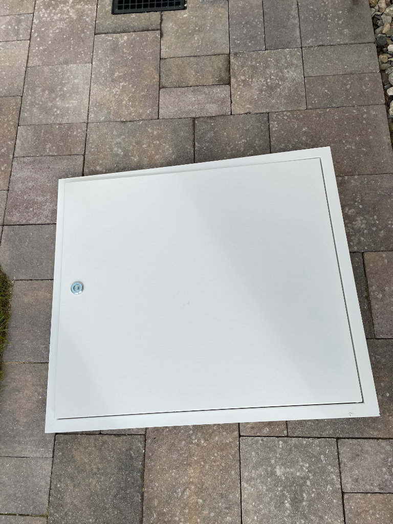 Roof space loft door insulated