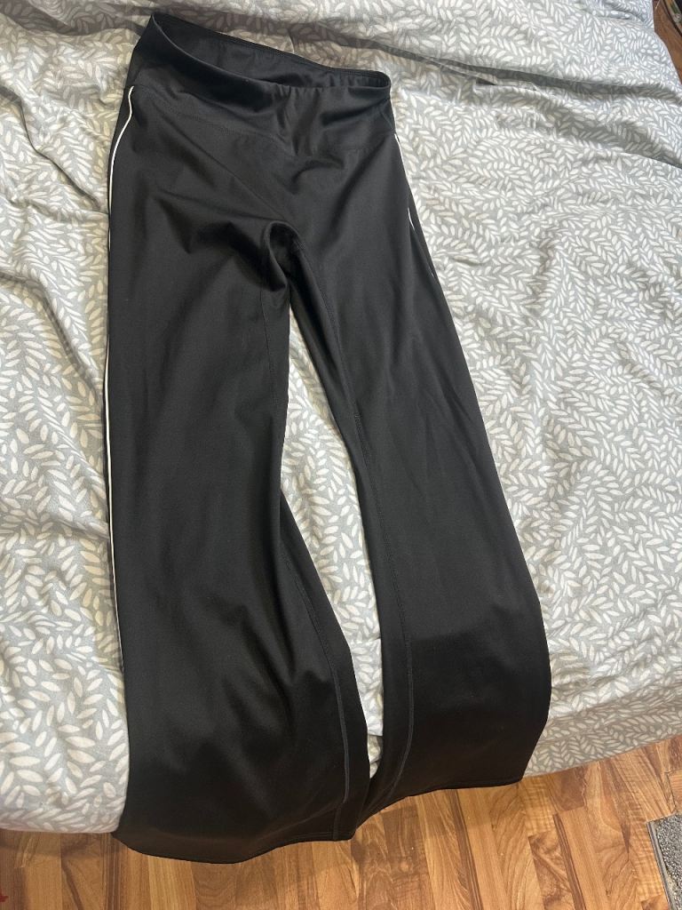 Black Polyester Women's Trousers - Activewear, Good Condition