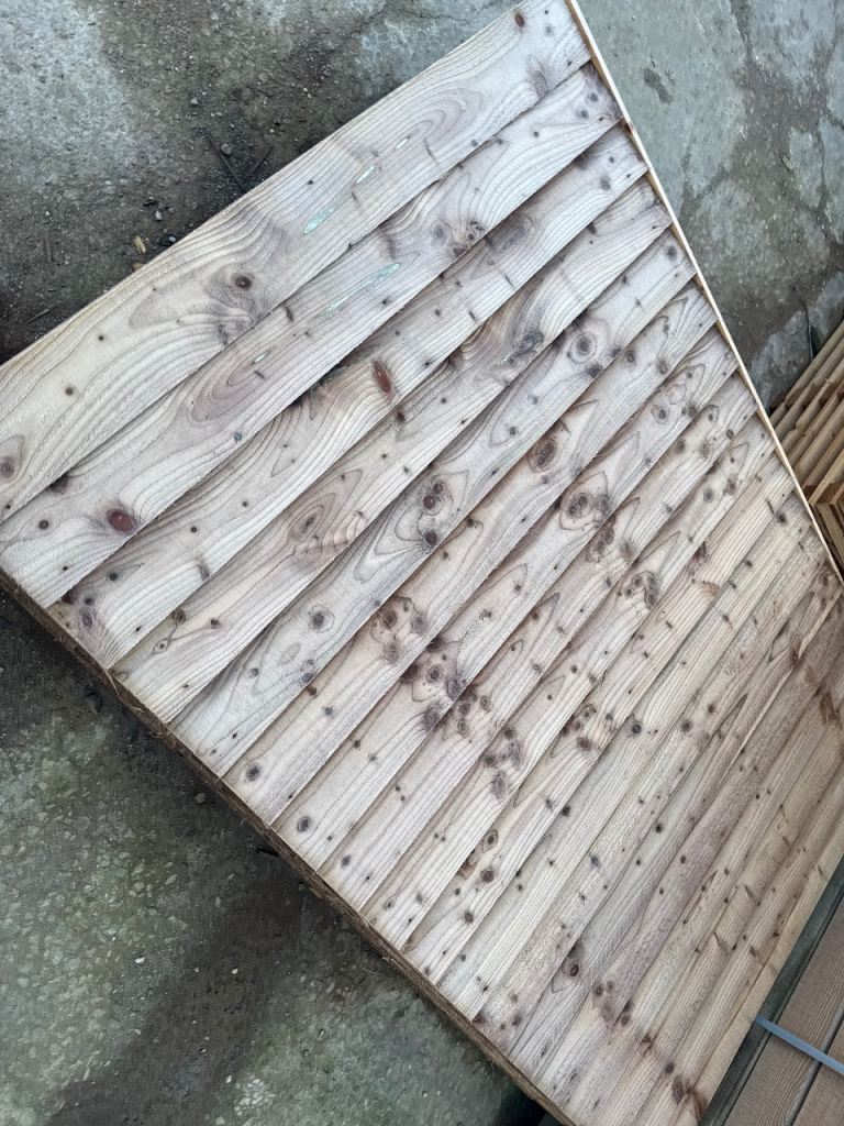 HEAVY DUTY Feather edge fence panels pressure treated brown 