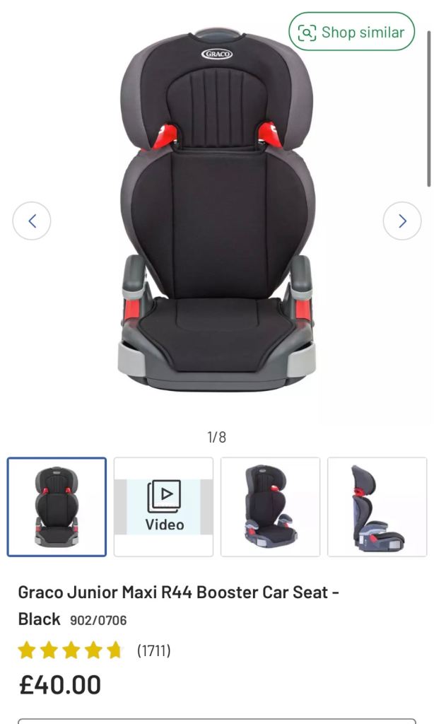Graco junior maxi car seat 