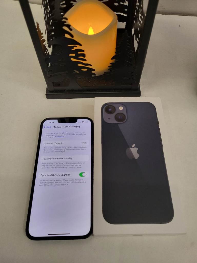 Iphone 13 with box (100% battery health)