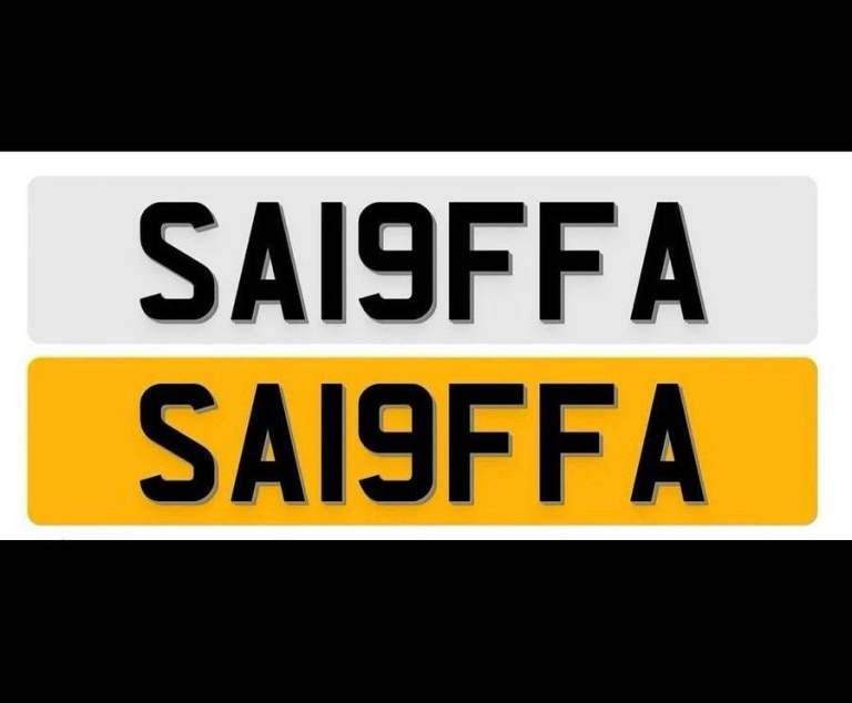 SAFFA Private number plate