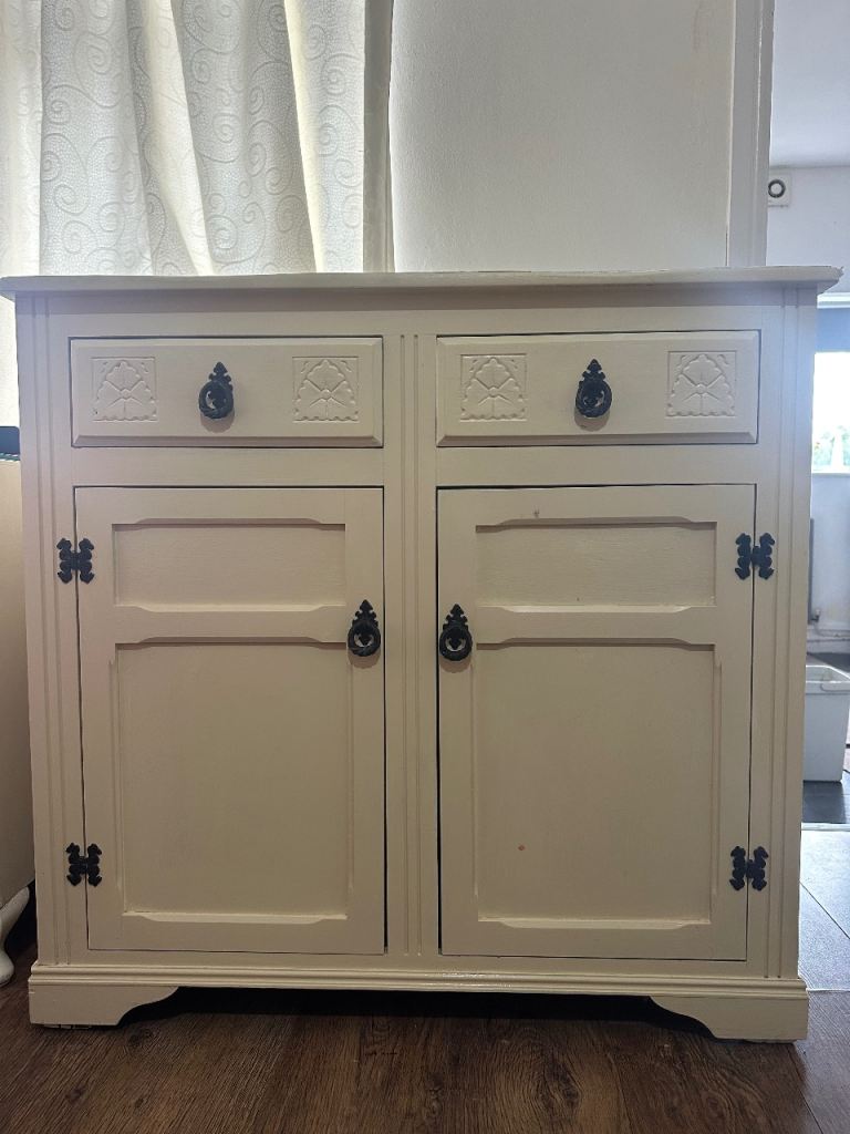 Unique Cream Shabby Chic Sideboard / Cupboard