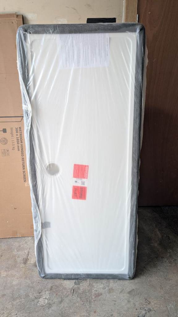Brand new, unused rectangular shower tray