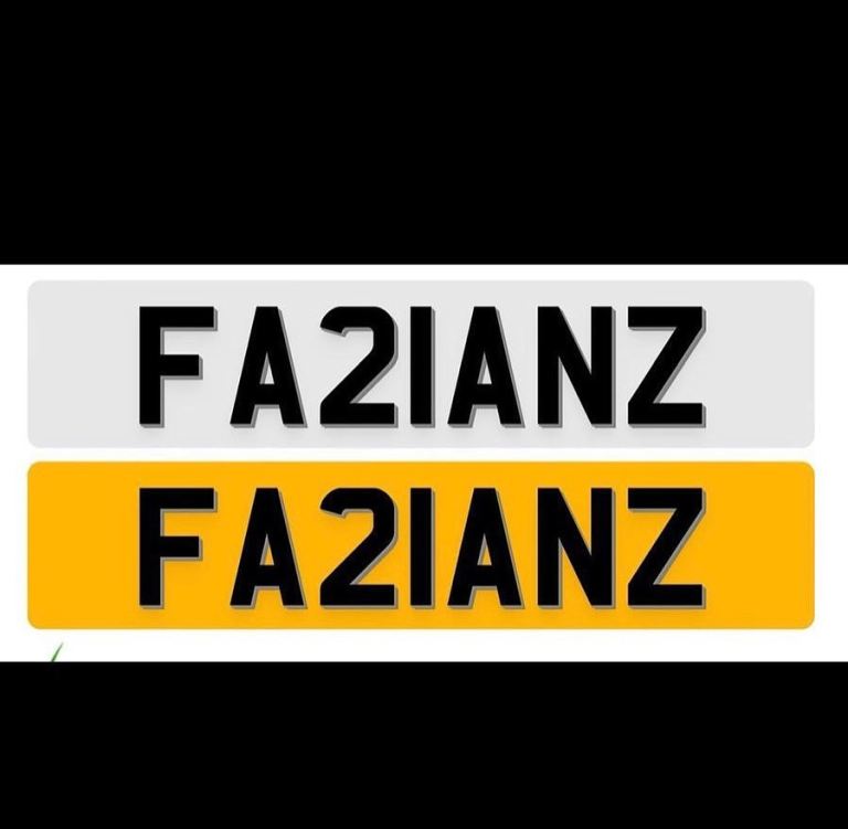 PRIVATE NUMBER PLATE FAZANZ