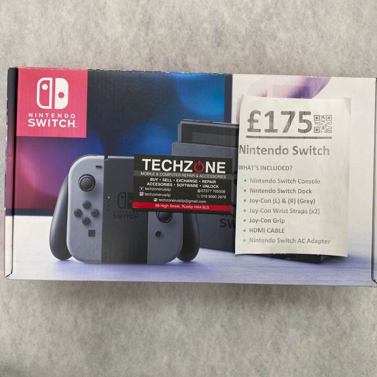 Nintendo Switch Console with Grey Joy-Cons – Good Condition