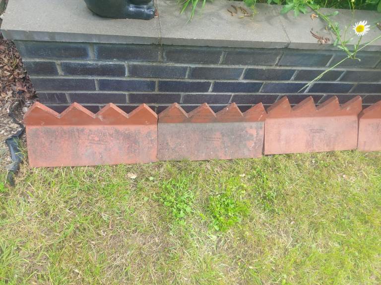 image for 8 clay crested ridge roof tiles 