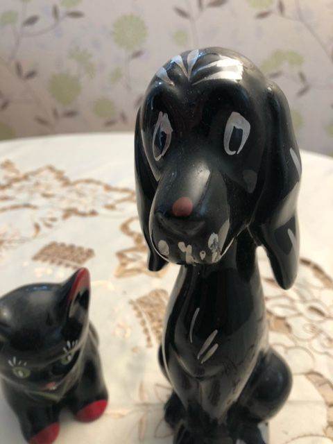 image for Best buddies Ceramic cat and Dog Ornaments