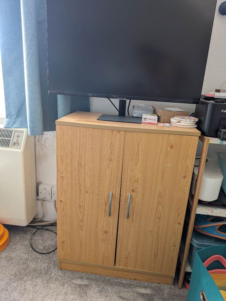 Wooden Storage Cabinet with Double Doors