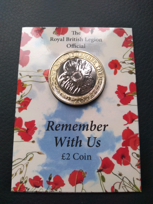 2019 Jersey poppy £2 pound coin rare