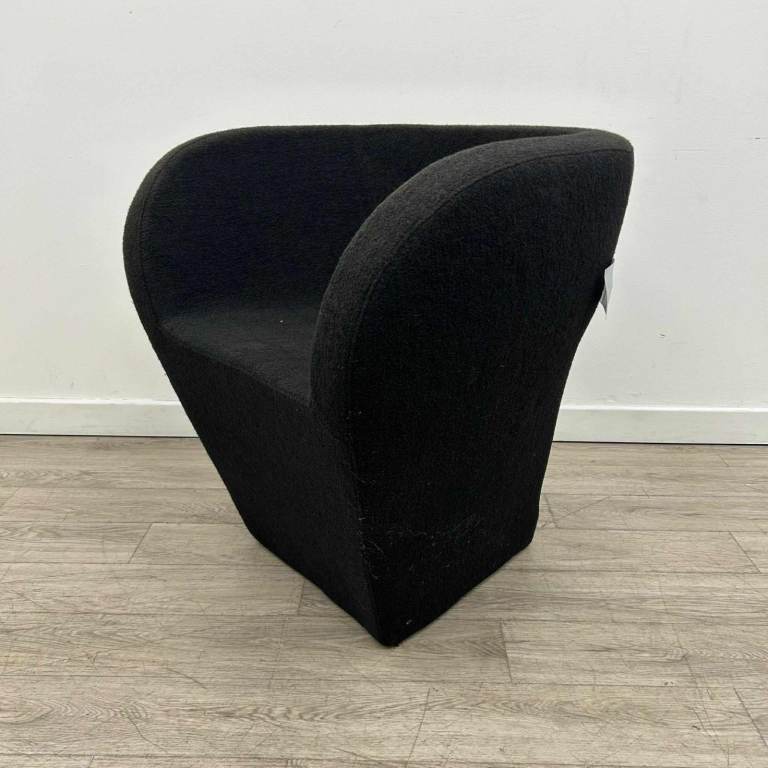 Albert Tub Chair – Black Fabric Reception Chair – Used - national UK DELIVERY 