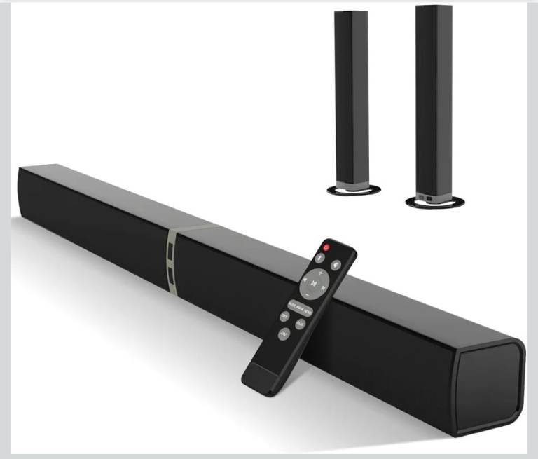 32" Soundbar for TV, Divisible 2-in-1 Bluetooth 5.3 Speaker, ARC/Optical, New