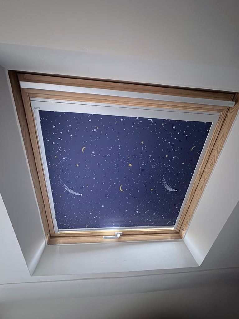 Blackout blind blue sky for Velux window