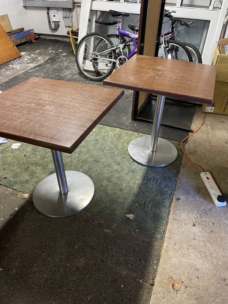 2 Cafe / Bar style tables 