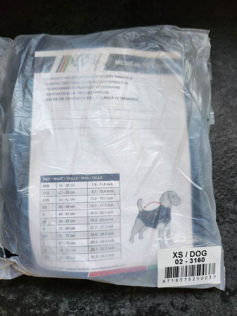 MPS Medical Pet Shirt for dogs XS