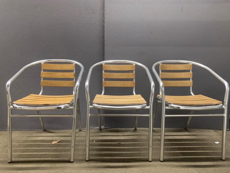 Ash Aluminium Bistro Chairs / Cafe Chairs 