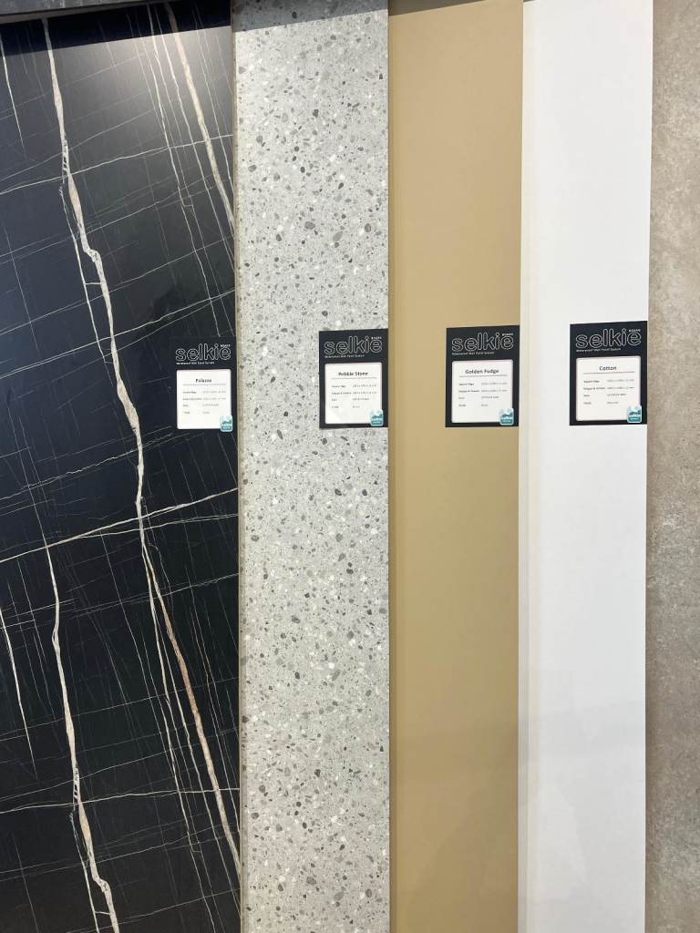 350 (NEW) Assorted MR MDF Laminated Bathroom/Kitchen Panels 2420 x 900 x 11mm
