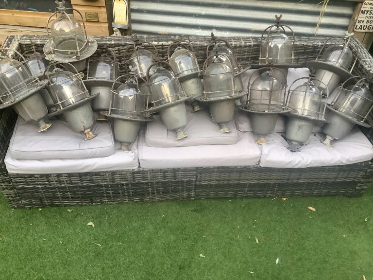 Job Lot of Vintage Industrial/Nautical Style Lights