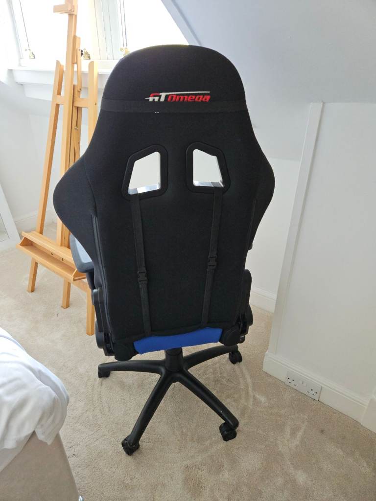 Gt Omega Pro Series Racing Chair Blue Fabric
