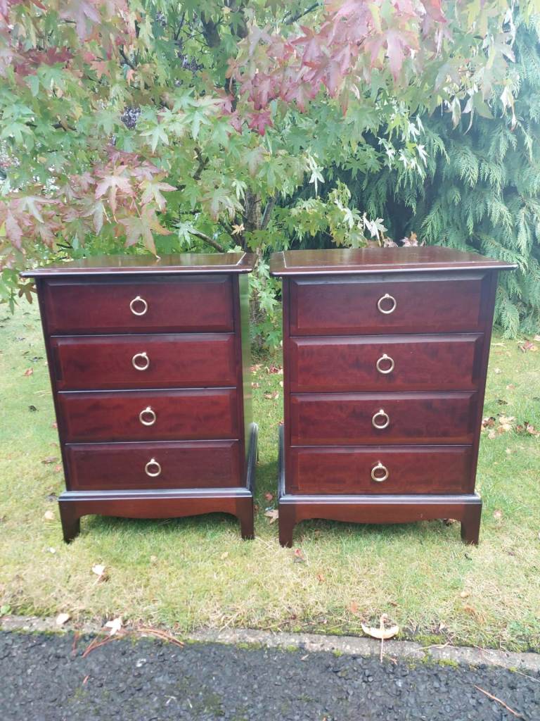 Stag 4 Drawer Bedside Nightstands 