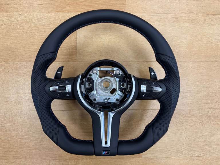 BMW M5 M6 Flat Bottom M Sport Steering Wheel -  5 6 7 Series F01 F06 F07 F10 F11 F12 F13
