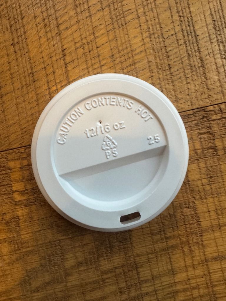 3050 x disposable white sip through 12-16oz coffee cup lids 