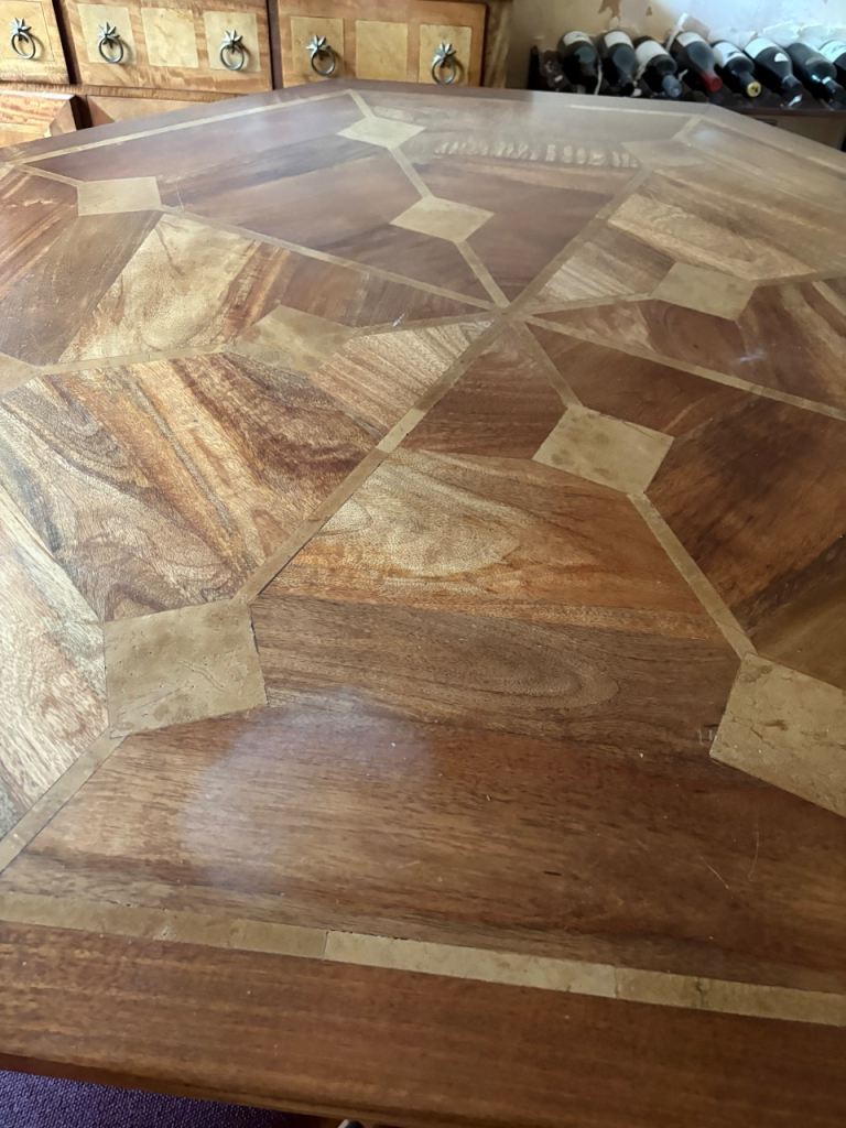 Beautiful Wooden Dining table set , chairs side board and tall boy set ...