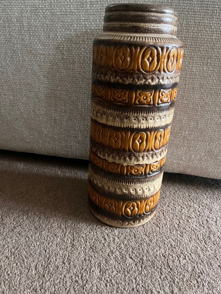 image for Vintage West German Tall Floor Vase