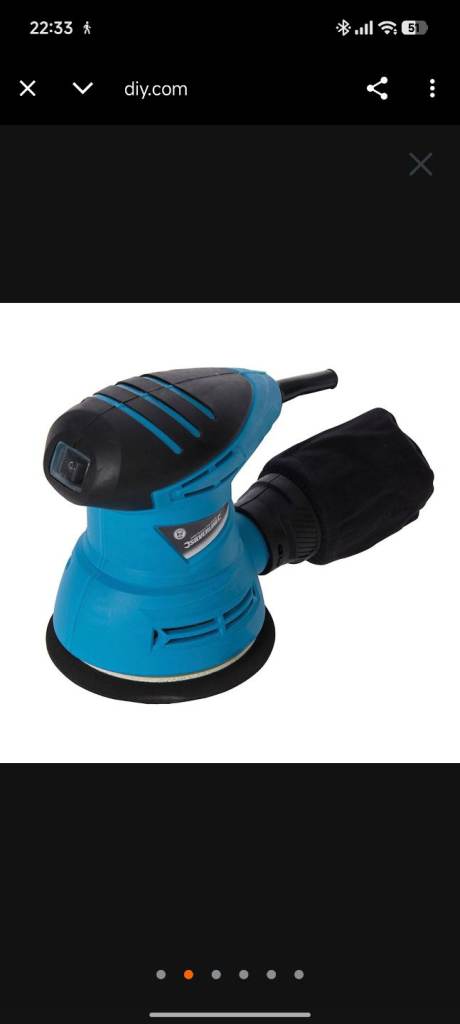 Silverline DIY Random Orbit Sander 125mm 870944 Power Tools 240W