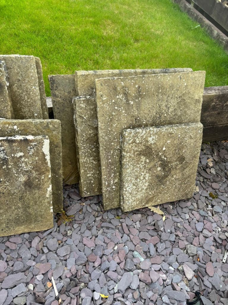 10assorted size sandstone slabs sold now
