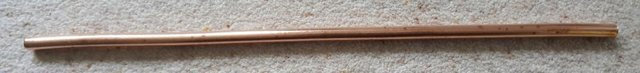Copper pipe X 5 pieces, 8mm outer dia., 6mm internal dia., 340mm long