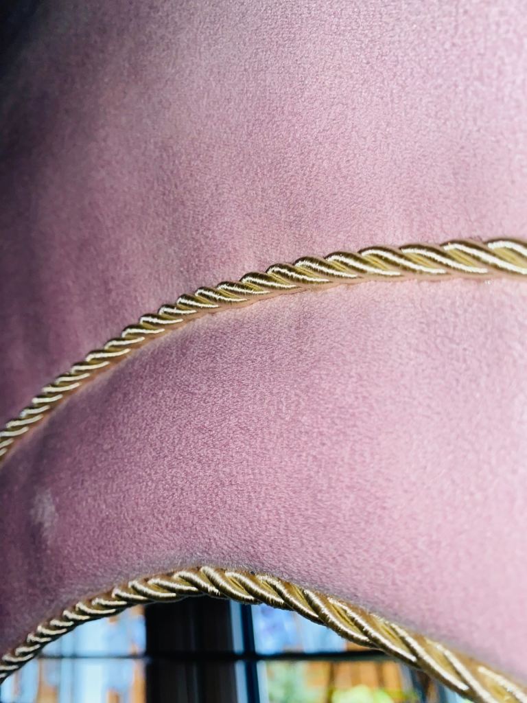 Brand new pink window pelmet