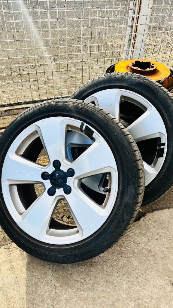Audi 17” original alloy + tyres 🛞 fitment 5x112