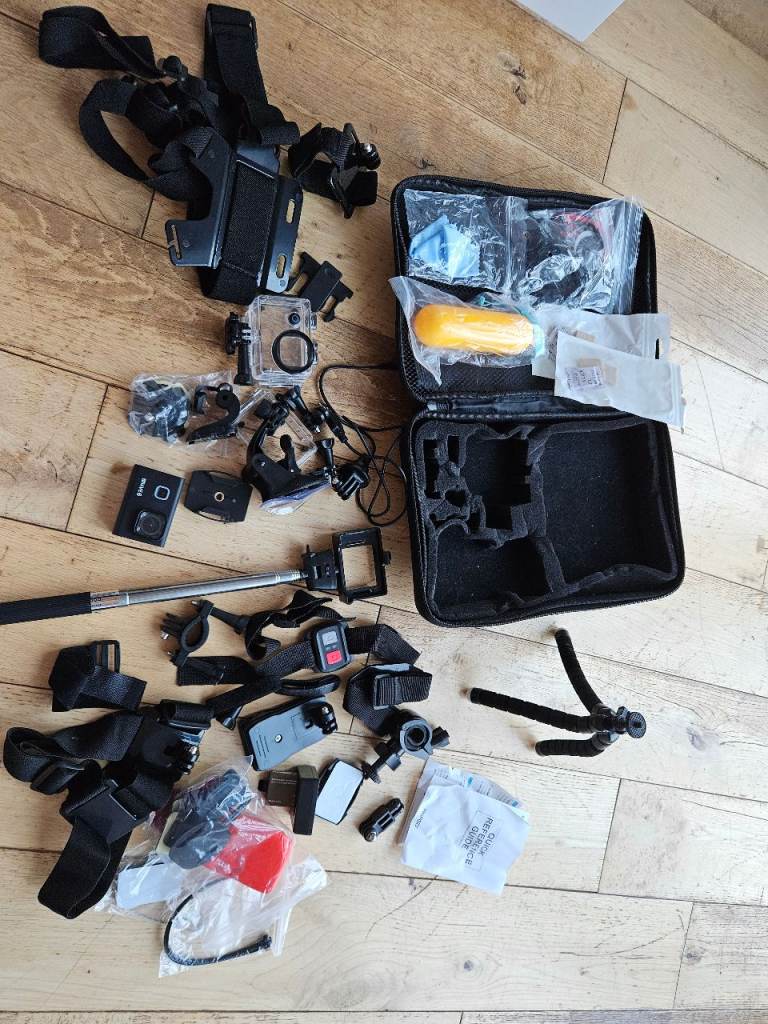 image for Alaska Brave 6 Go pro action camera with accessories and carry case Like new 