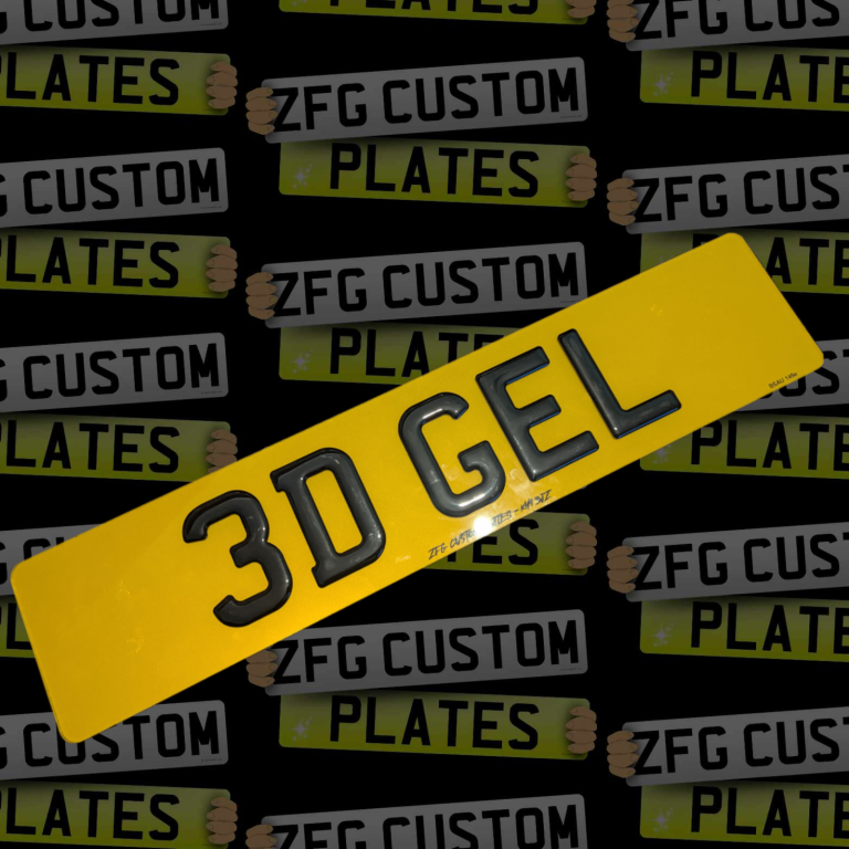 3D Gel Number Plate