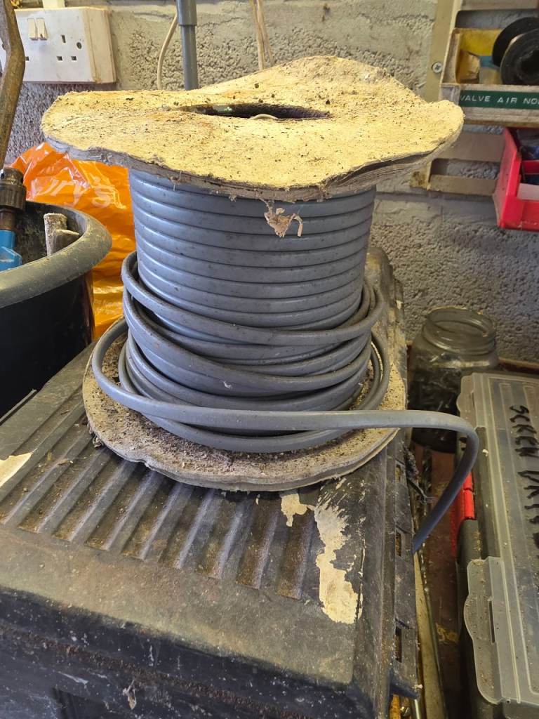 Electrical wiring grey and black reels