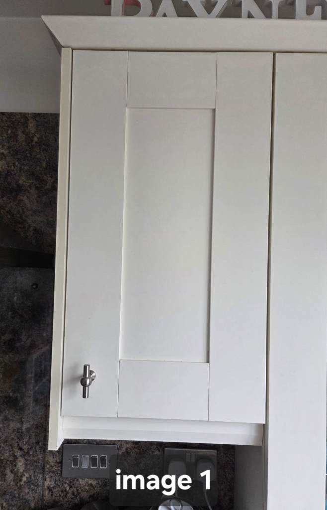 Kitchen Cupboard Doors with Brushed Chrome handles