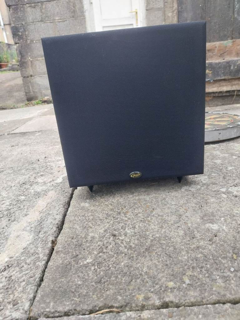 Gale subwoofer speaker/amp for tv, stack system brand new still in its box
