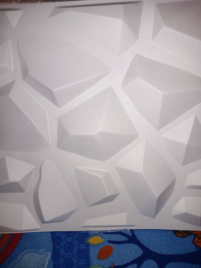 3D Wall Panels - white - diamond