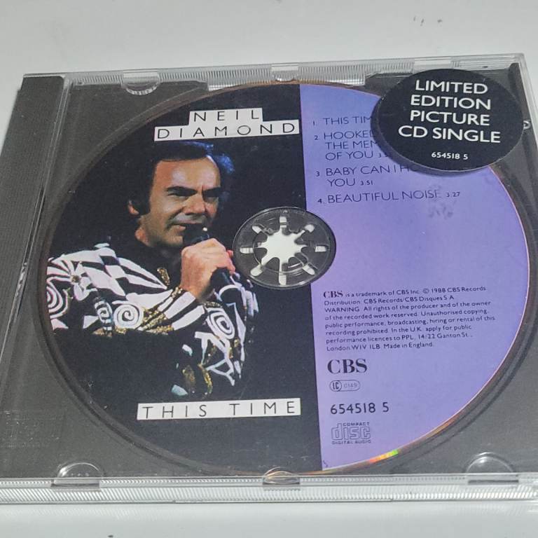 Neil Diamond – This Time (CD Single, 1989) Ltd Edition Picture Disc Cd aa32