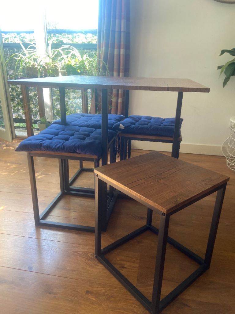 Small Dining Table & 4 Stools