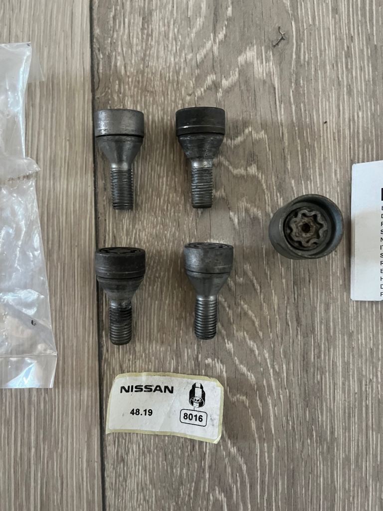 Genuine Nissan Locking Wheel Nuts (Bolts)