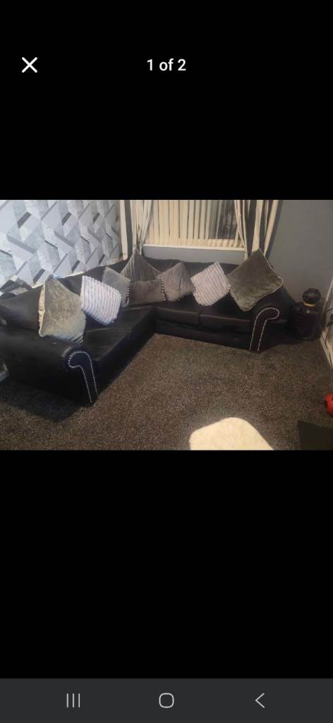 Black corner sofa