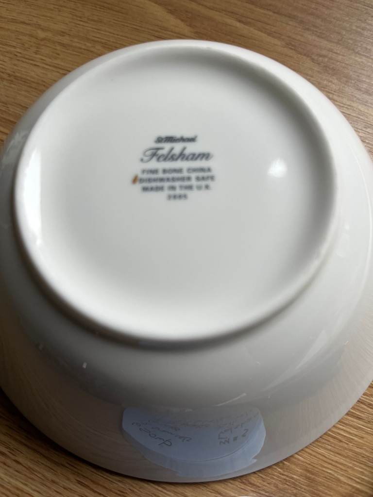 Dinner set, Marks & Spencer's "Falsham"